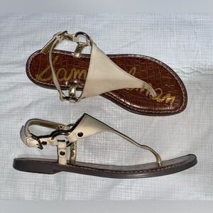 Sam Edelman Greta Sz 8 M 38 Leather Studs flat thong gladiator sandals